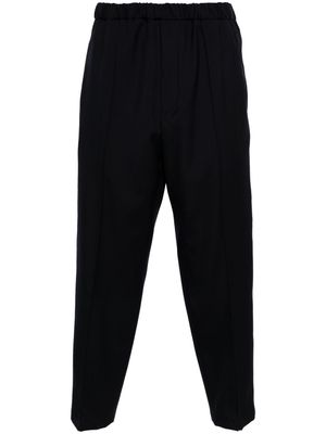 Jil Sander elasticated-waistband cotton trousers - Blue