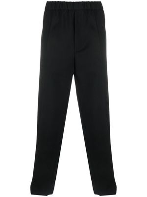 Jil Sander elasticated-waistband wool trousers - Black