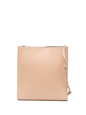 Jil Sander embossed-logo detail shoulder bag - Neutrals