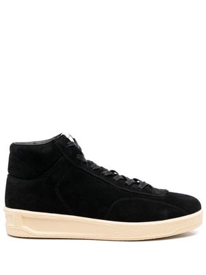 Jil Sander embossed-logo hi-top sneakers - Black