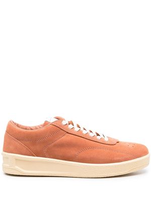 Jil Sander embossed-logo lace-up sneakers - Orange