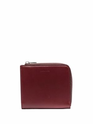 Jil Sander embossed-logo zip-up wallet - Brown
