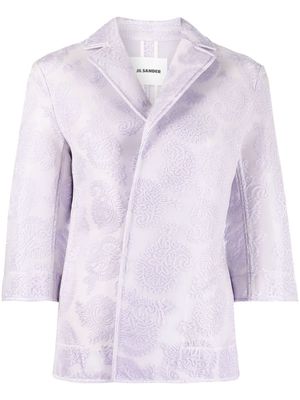 Jil Sander embroidered-design blazer - Purple