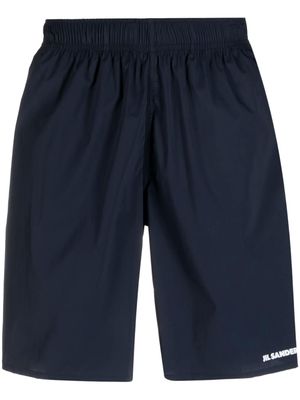Jil Sander embroidered-logo swim shorts - Blue