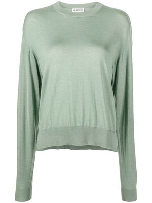 Jil Sander fine-knit slit jumper - Green