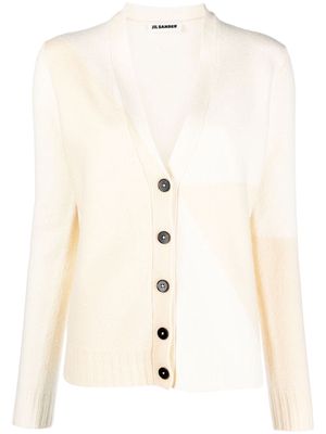 Jil Sander fine-knit wool cardigan - Neutrals