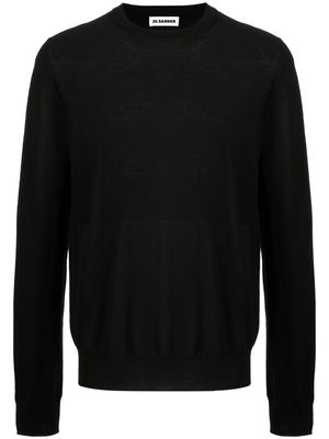 Jil Sander fine-knitted wool jumper - Black