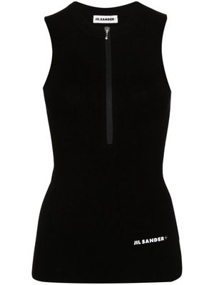 Jil Sander fine-ribbed sleeveless top - Black