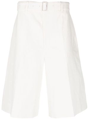 Jil Sander flared linen bermuda shorts - Neutrals