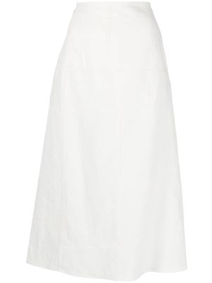 Jil Sander flared panelled midi skirt - White