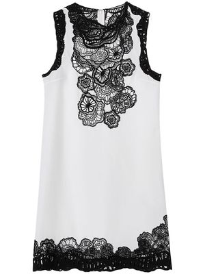 Jil Sander floral-embroidered cotton minidress - 100 WHITE