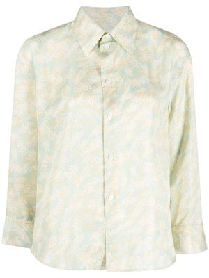 Jil Sander floral-print long-sleeve shirt - Green