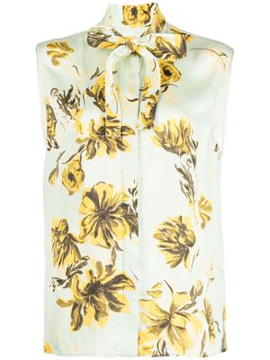 Jil Sander floral-print sleeveless blouse - Green