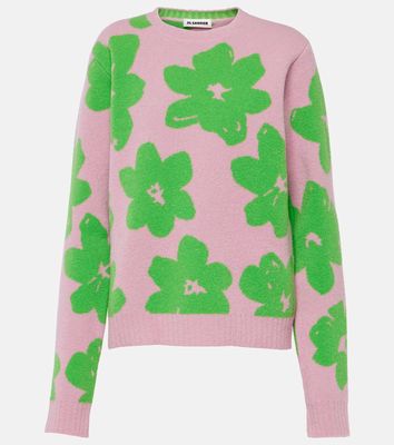Jil Sander Floral wool-blend sweater