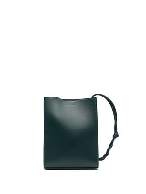 Jil Sander front embossed-logo shoulder bag - Green