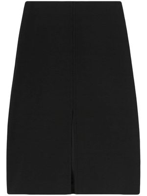 Jil Sander front-slit virgin wool skirt - Black