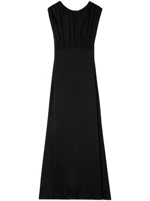 Jil Sander gathered sleeveless gown - Black