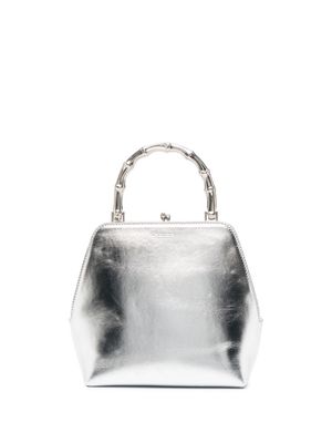 Jil Sander Goji Bamboo Square leather tote bag - Silver