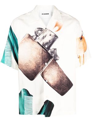 Jil Sander graphic-print short-sleeve shirt - White