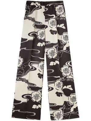 Jil Sander graphic-print straight leg trousers - Black