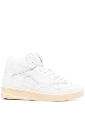 JIL SANDER gum-sole high-top sneakers - White