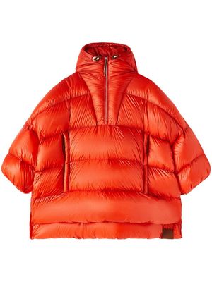 Jil Sander hald-zip puffer jacket - Red