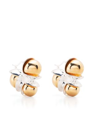 Jil Sander handcrafted flower-shape earrings - Silver