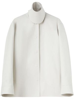 Jil Sander high-neck cotton shirt jacket - Neutrals