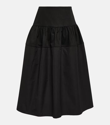 Jil Sander High-rise cotton midi skirt