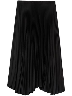 Jil Sander high-waist pleated midi skirt - Black