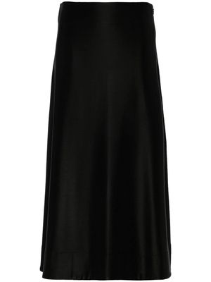 Jil Sander high-waist satin-finish skirt - Black