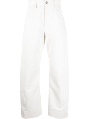 Jil Sander high-waist straight trousers - White