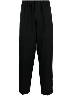 Jil Sander high-waist virgin wool tapered trousers - Black