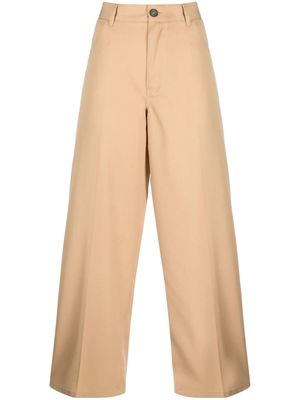 Jil Sander high-waist wide-leg trousers - Neutrals