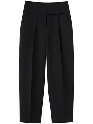 Jil Sander high-waist wool cropped trousers - Black