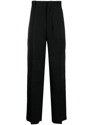 Jil Sander high-waist wool wide-leg trousers - Black