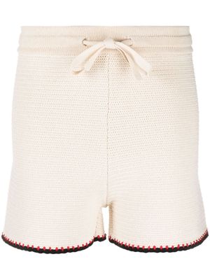 Jil Sander high-waisted cotton shorts - Neutrals