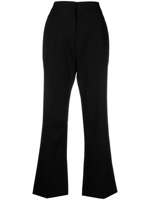 Jil Sander high-waisted cropped trousers - Black