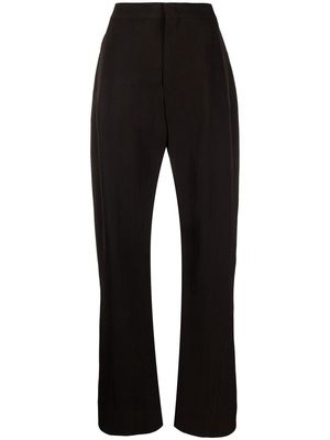 Jil Sander high-waisted straight-leg trousers - Brown