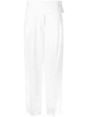 Jil Sander high-waisted straight-leg trousers - White