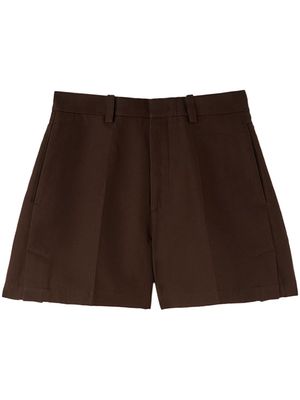 Jil Sander high-waisted tailored shorts - Brown