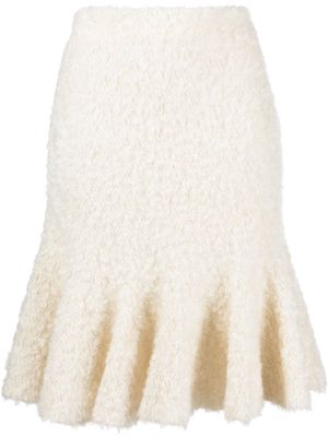 Jil Sander high-waisted textured-finish skirt - Neutrals