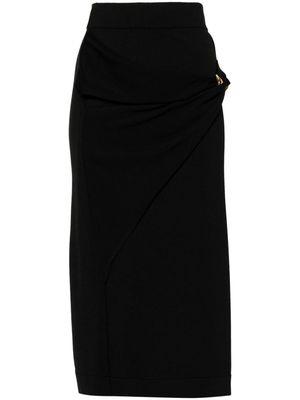 Jil Sander high-waisted virgin wool skirt - Black
