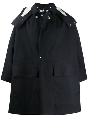 Jil Sander hooded cape coat - Black