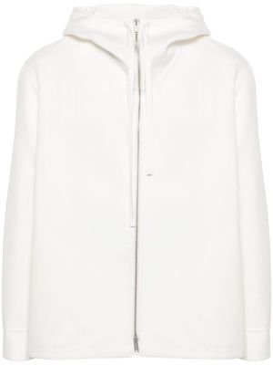 Jil Sander hooded cotton-blend jacket - White