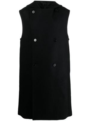 Jil Sander hooded double-breasted vest - Black