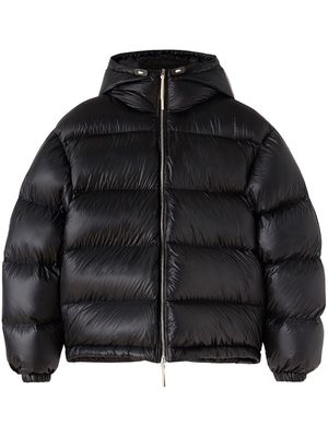 Jil Sander hooded down puffer jacket - Black