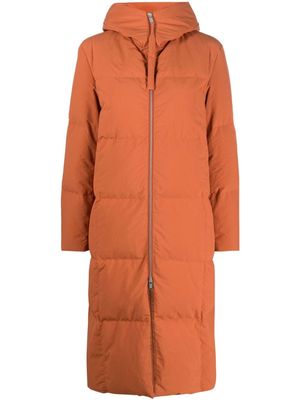 Jil Sander hooded padded down coat - Orange