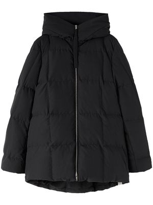 Jil Sander hooded quilted down jacket - Black