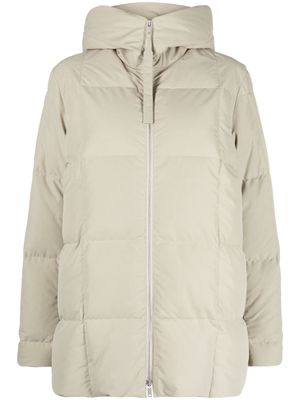 Jil Sander hooded quilted down jacket - Green